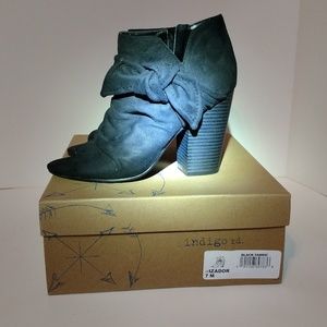 Black Peep toe Booties size 7